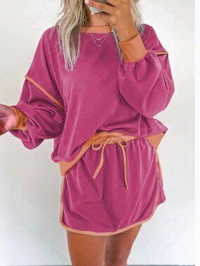 Two peice atheisure skirt and sweatershirt